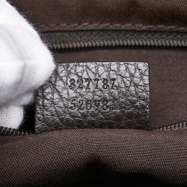 グッチ GGクリスタル アビー トートバッグ 327787 ベージュ ブラウン PVC レザー レディース GUCCI 【中古】