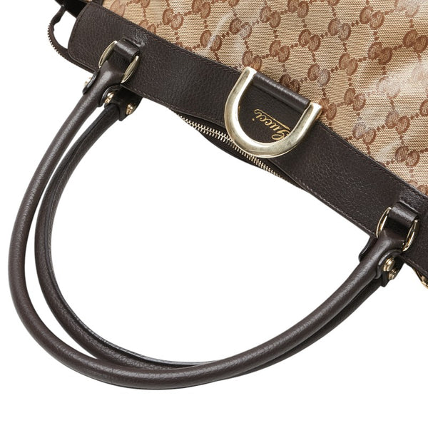 グッチ GGクリスタル アビー トートバッグ 327787 ベージュ ブラウン PVC レザー レディース GUCCI 【中古】