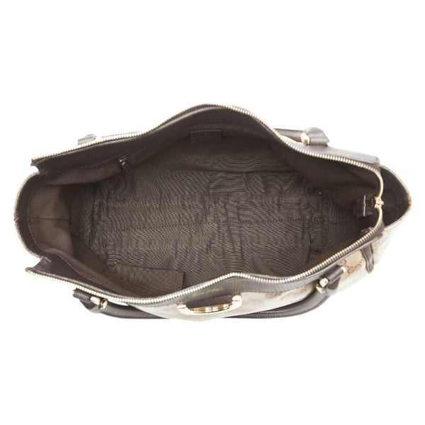 グッチ GGクリスタル アビー トートバッグ 327787 ベージュ ブラウン PVC レザー レディース GUCCI 【中古】