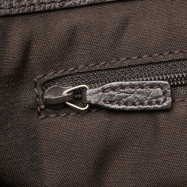 グッチ GGクリスタル アビー トートバッグ 327787 ベージュ ブラウン PVC レザー レディース GUCCI 【中古】