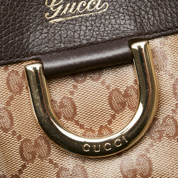 グッチ GGクリスタル アビー トートバッグ 327787 ベージュ ブラウン PVC レザー レディース GUCCI 【中古】