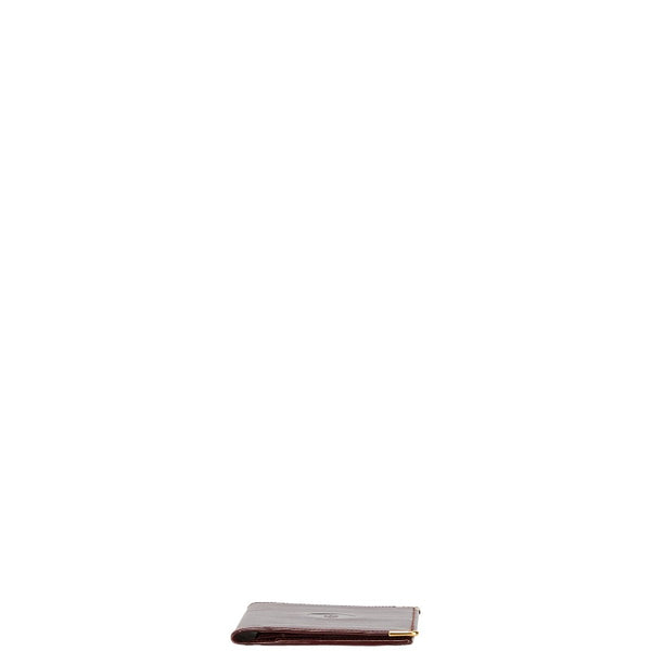 カルティエ マストライン 長財布 ワインレッド レザー レディース CARTIER 【中古】