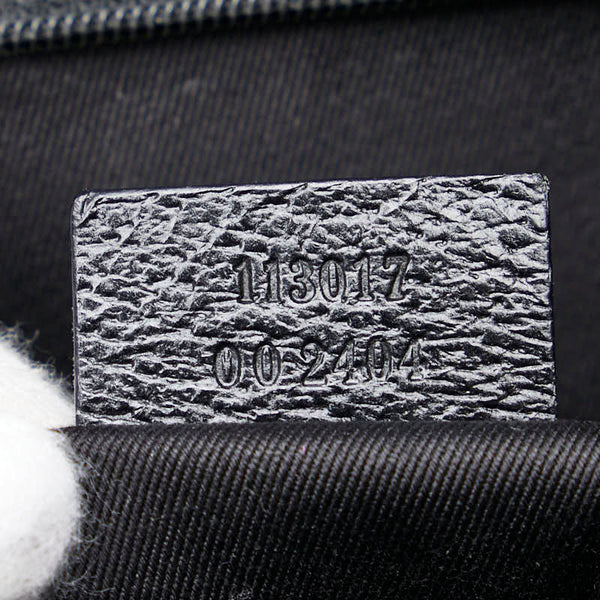 グッチ GGキャンバス ハンドバッグ トートバッグ 113017 ブラック キャンバス レザー レディース GUCCI 【中古】