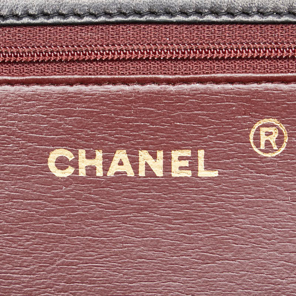 シャネル マトラッセ プッシュロック チェーン ショルダーバッグ ブラック ラムスキン レディース CHANEL 【中古】