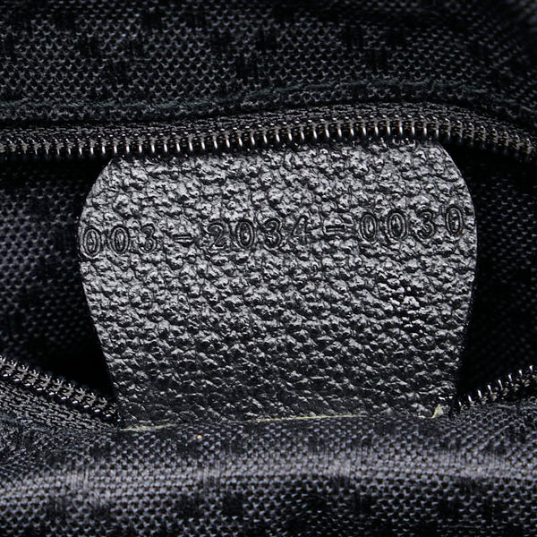 グッチ バンブー リュック バックパック 003 2265 ブラック スウェット レザー レディース GUCCI 【中古】