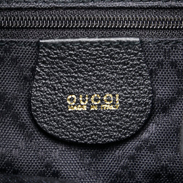 グッチ バンブー リュック バックパック 003 2265 ブラック スウェット レザー レディース GUCCI 【中古】