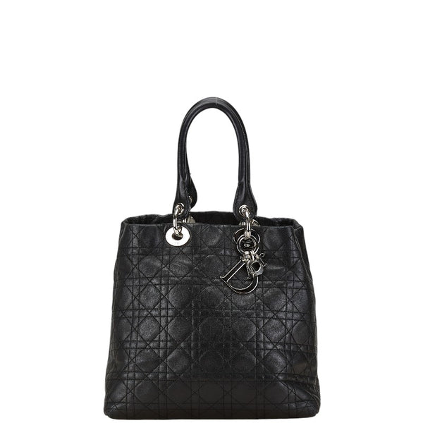 ディオール カナージュ レディディオール ハンドバッグ ブラック レザー レディース Dior 【中古】
