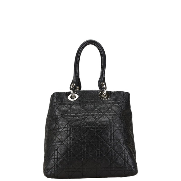 ディオール カナージュ レディディオール ハンドバッグ ブラック レザー レディース Dior 【中古】