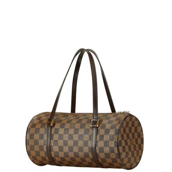 ルイ ヴィトン ダミエ パピヨン30 ハンドバッグ N51303 ブラウン PVC レザー レディース LOUIS VUITTON 【中古】