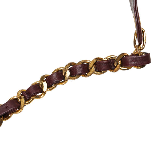 シャネル ココマーク 巾着 ショルダーバッグ ブラウン ラムスキン レディース CHANEL 【中古】