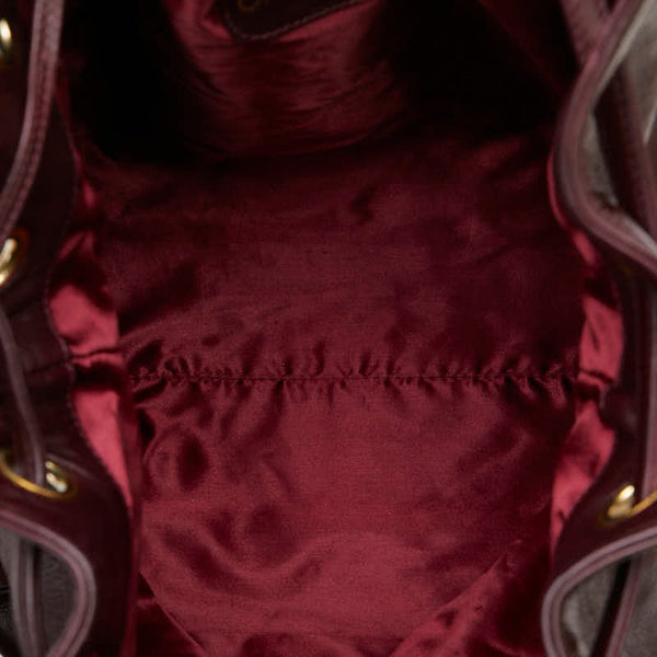 シャネル ココマーク 巾着 ショルダーバッグ ブラウン ラムスキン レディース CHANEL 【中古】