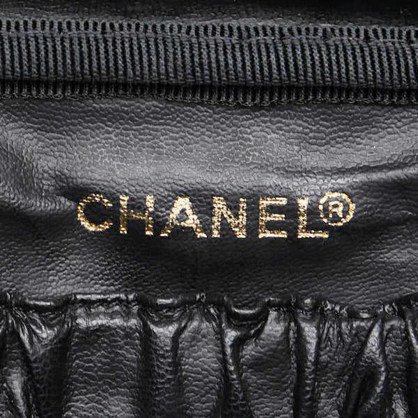 シャネル ココマーク バニティバッグ 化粧ポーチ ブラック キャビアスキン レディース CHANEL 【中古】