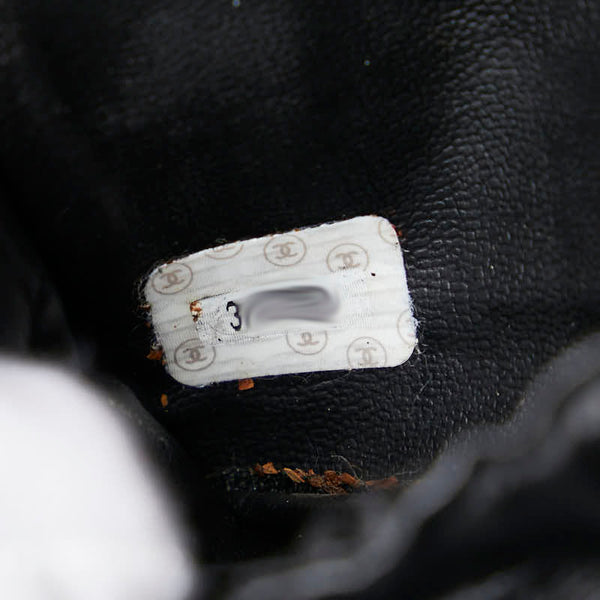 シャネル ココマーク バニティバッグ 化粧ポーチ ブラック キャビアスキン レディース CHANEL 【中古】