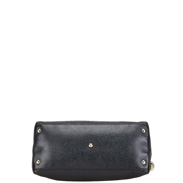 グッチ インターロッキングG ソーホー ハンドバッグ ショルダーバッグ 2WAY 308362 ブラック レザー レディース GUCCI 【中古】