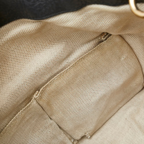 グッチ インターロッキングG ソーホー ハンドバッグ ショルダーバッグ 2WAY 308362 ブラック レザー レディース GUCCI 【中古】