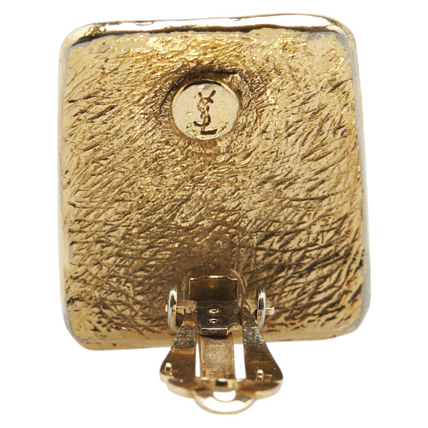 サンローラン YSLロゴ イヤリング ゴールド メッキ レディース SAINT LAURENT 【中古】