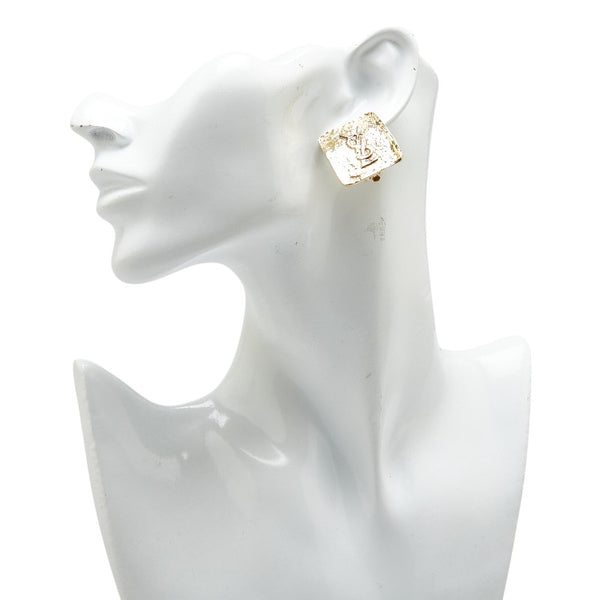 サンローラン YSLロゴ イヤリング ゴールド メッキ レディース SAINT LAURENT 【中古】