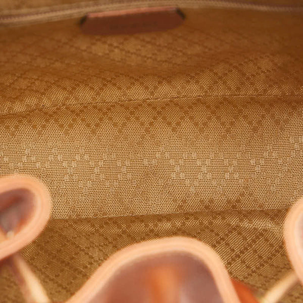 グッチ バンブー リュック バックパック 003 2058 0030 ブラウン レザー レディース GUCCI 【中古】