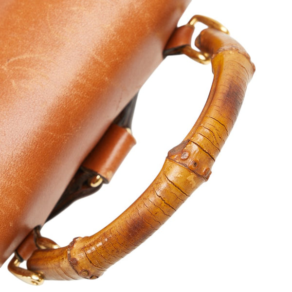 グッチ バンブー リュック バックパック 003 2058 0030 ブラウン レザー レディース GUCCI 【中古】