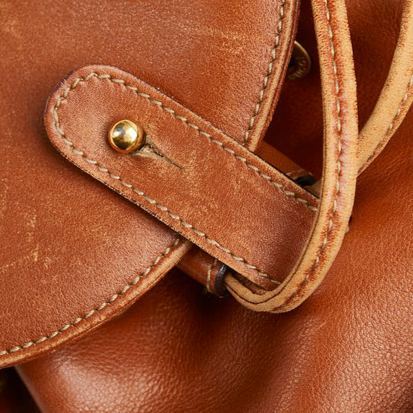 グッチ バンブー リュック バックパック 003 2058 0030 ブラウン レザー レディース GUCCI 【中古】