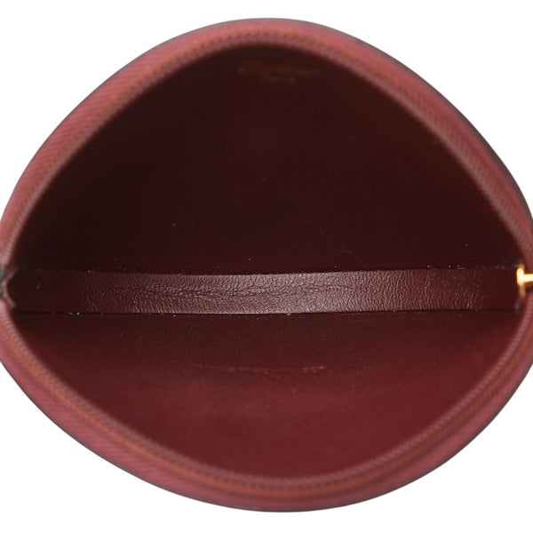 カルティエ マストライン コインケース ワインレッド ボルドー レザー レディース CARTIER 【中古】