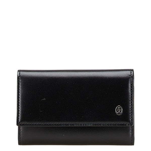 カルティエ 6連 キーケース ブラック レザー メンズ CARTIER 【中古】