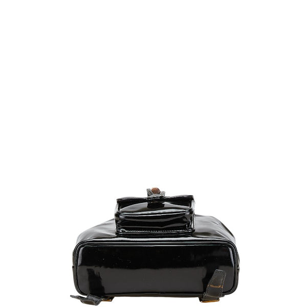 グッチ バンブー リュック バックパック 003 2058 0030 ブラック エナメル レディース GUCCI 【中古】