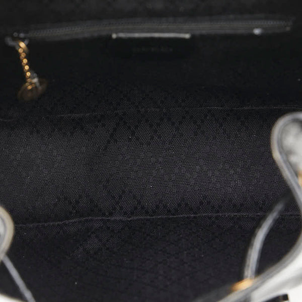 グッチ バンブー リュック バックパック 003 2058 0030 ブラック エナメル レディース GUCCI 【中古】