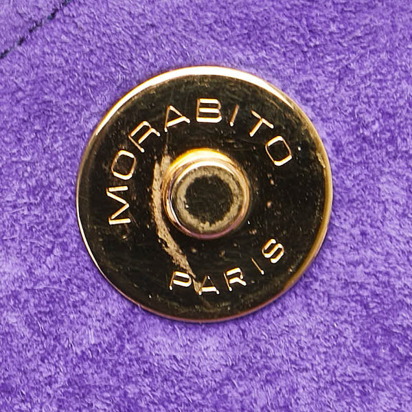 モラビト 斜め掛け ミニショルダーバッグ パープル スウェード レディース MORABITO 【中古】