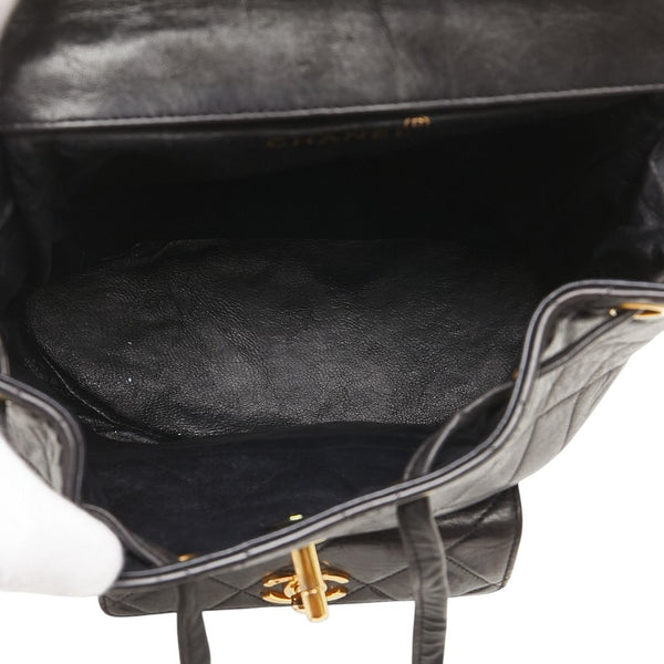 シャネル ココマーク マトラッセ リュック バックパック ブラック ラムスキン レディース CHANEL 【中古】