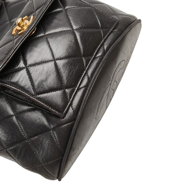 シャネル ココマーク マトラッセ リュック バックパック ブラック ラムスキン レディース CHANEL 【中古】