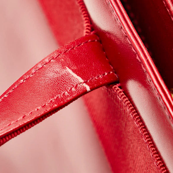 サルヴァトーレフェラガモ ヴァラリボン ハンドバッグ ショルダーバッグ 2WAY AQ-214178 レッド ゴールド レザー レディース Salvatore Ferragamo 【中古】