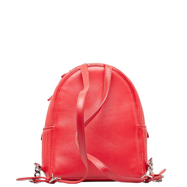 フェンディ バイザウェイ リュック バックパック 8BZ038 レッド レザー レディース FENDI 【中古】