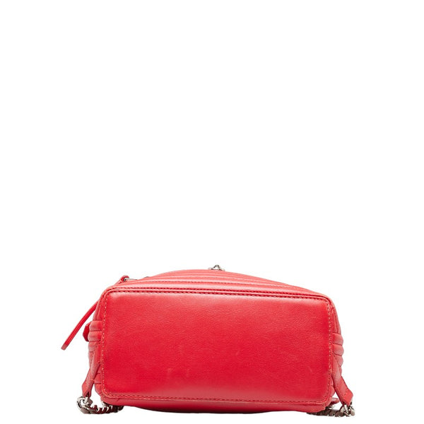 フェンディ バイザウェイ リュック バックパック 8BZ038 レッド レザー レディース FENDI 【中古】
