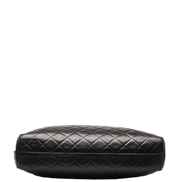 シャネル マトラッセ チェーン ショルダーバッグ ブラック ゴールド ラムスキン レディース CHANEL 【中古】