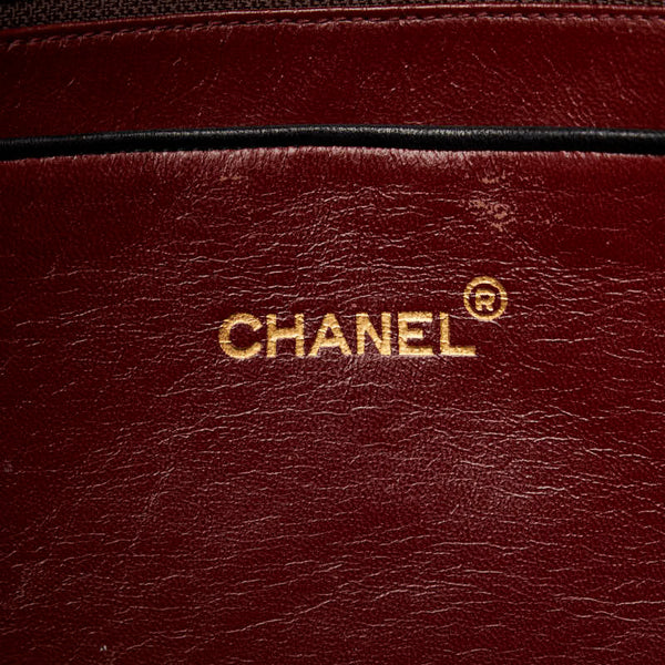 シャネル マトラッセ チェーン ショルダーバッグ ブラック ゴールド ラムスキン レディース CHANEL 【中古】