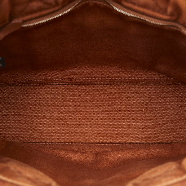 エルメス フールトゥPM ハンドバッグ ブラウン キャンバス レザー レディース HERMES 【中古】