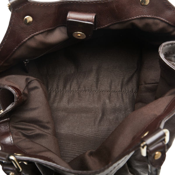 グッチ スーキー ハンドバッグ トートバッグ 211944 ブラウン レザー レディース GUCCI 【中古】