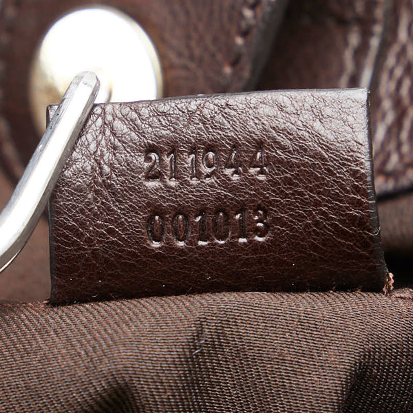 グッチ スーキー ハンドバッグ トートバッグ 211944 ブラウン レザー レディース GUCCI 【中古】