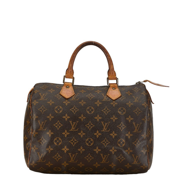 ルイ ヴィトン モノグラム スピーディ30 ハンドバッグ M41526 ブラウン PVC レザー レディース LOUIS VUITTON 【中古】