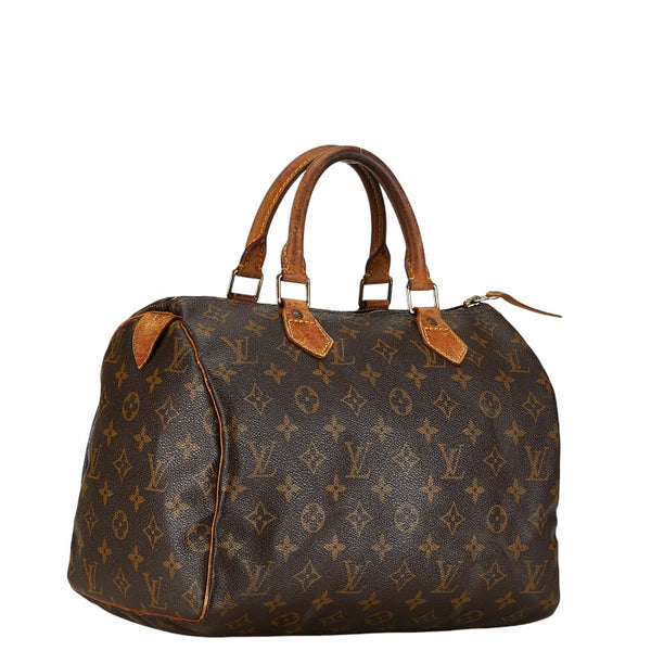 ルイ ヴィトン モノグラム スピーディ30 ハンドバッグ M41526 ブラウン PVC レザー レディース LOUIS VUITTON 【中古】