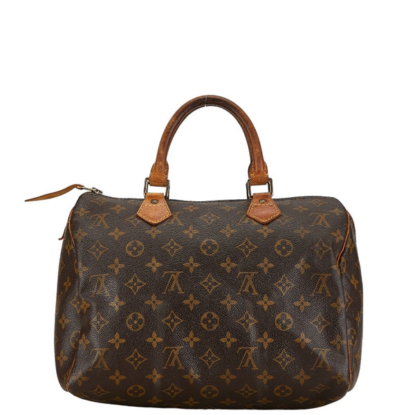 ルイ ヴィトン モノグラム スピーディ30 ハンドバッグ M41526 ブラウン PVC レザー レディース LOUIS VUITTON 【中古】