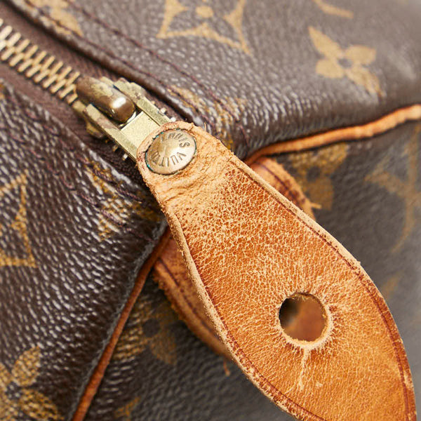 ルイ ヴィトン モノグラム スピーディ30 ハンドバッグ M41526 ブラウン PVC レザー レディース LOUIS VUITTON 【中古】