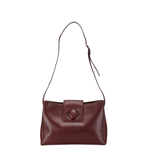 カルティエ マストドゥカルティエ ショルダーバッグ ワインレッド レザー レディース CARTIER 【中古】