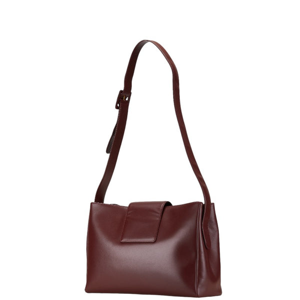 カルティエ マストドゥカルティエ ショルダーバッグ ワインレッド レザー レディース CARTIER 【中古】