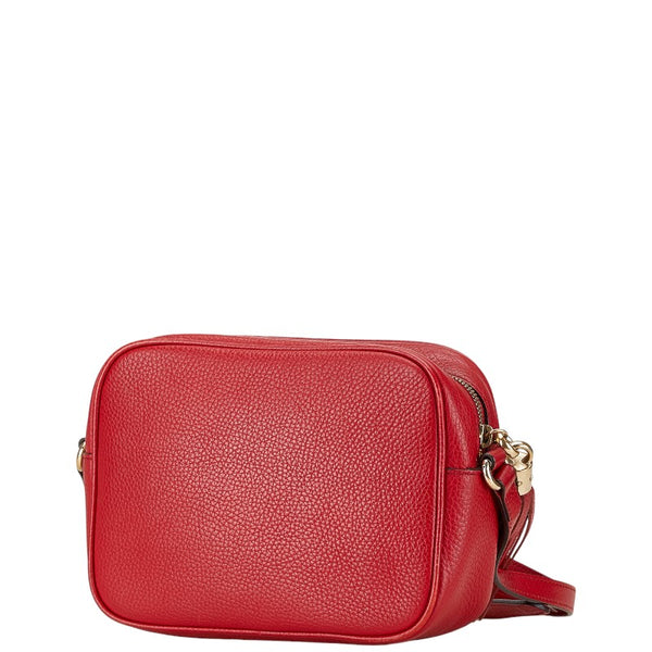 グッチ ソーホー インターロッキングG タッセル 斜め掛け ショルダーバッグ  308364 レッド レザー レディース GUCCI 【中古】