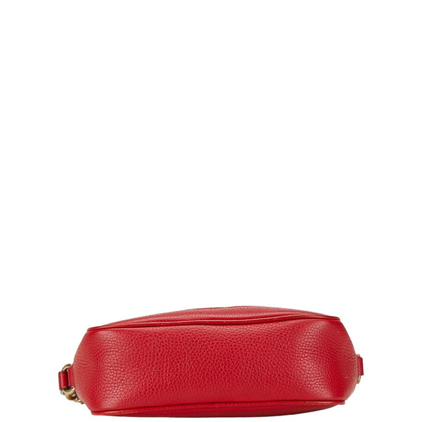 グッチ ソーホー インターロッキングG タッセル 斜め掛け ショルダーバッグ  308364 レッド レザー レディース GUCCI 【中古】