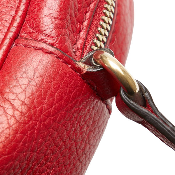 グッチ ソーホー インターロッキングG タッセル 斜め掛け ショルダーバッグ  308364 レッド レザー レディース GUCCI 【中古】