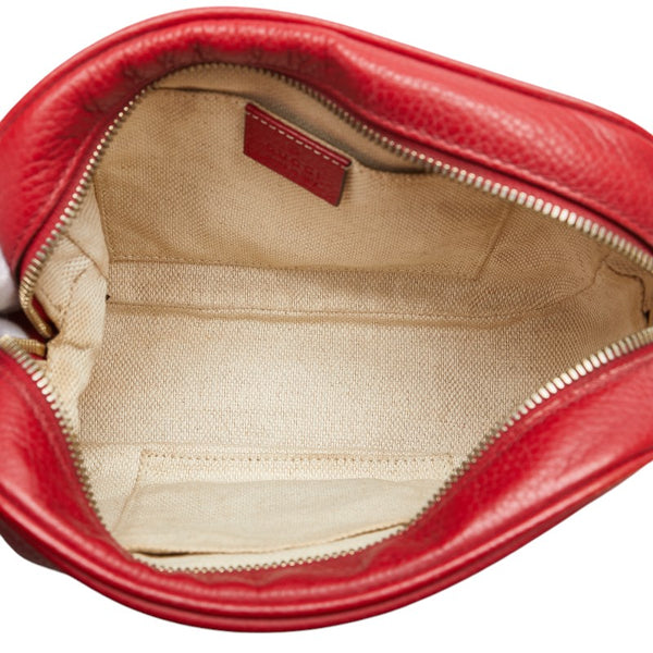 グッチ ソーホー インターロッキングG タッセル 斜め掛け ショルダーバッグ  308364 レッド レザー レディース GUCCI 【中古】