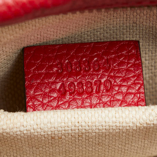 グッチ ソーホー インターロッキングG タッセル 斜め掛け ショルダーバッグ  308364 レッド レザー レディース GUCCI 【中古】